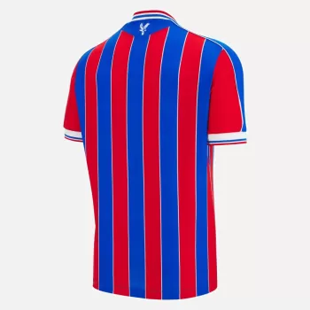 2025 2026 Crystal Palace Mens Home Soccer Jersey Red Blue Pinstripe