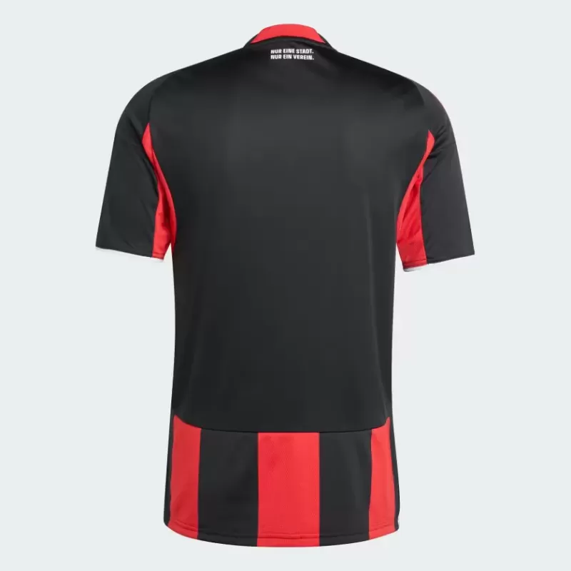 2025 2026 Eintracht Frankfurt Mens Home Soccer Jersey Red Black Stripe