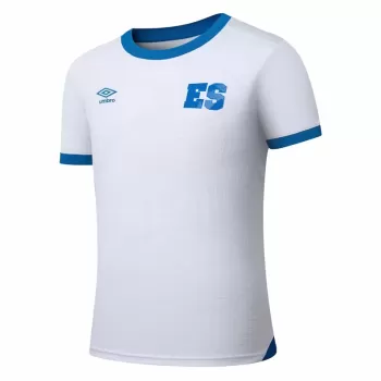 2025 2026 El Salvador Mens Away Soccer Jersey White Beach Waves