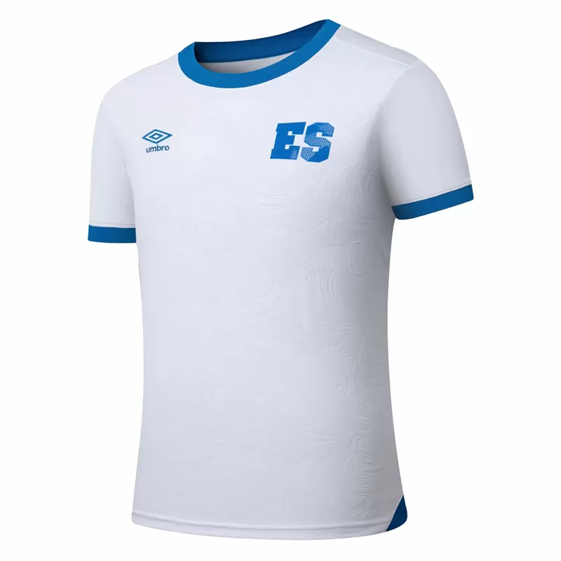 2025 2026 El Salvador Mens Away Soccer Jersey White Beach Waves