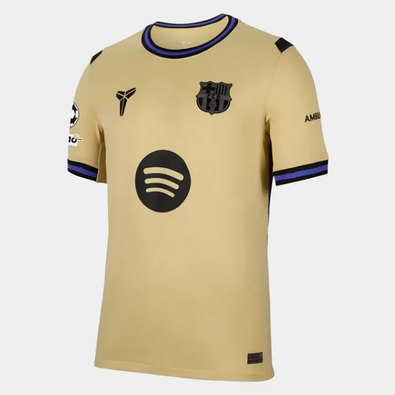 2025 2026 FC Barcelona Mens Away Soccer Jersey Gold Mamba 2025 2026 FC Barcelona Mens Away Soccer Jersey Gold Mamba