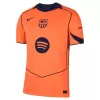 2025 2026 FC Barcelona Mens Third Soccer Jersey Orange Navy