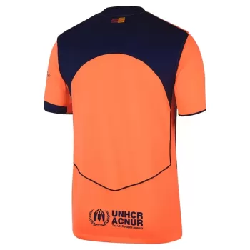 2025 2026 FC Barcelona Mens Third Soccer Jersey Orange Navy
