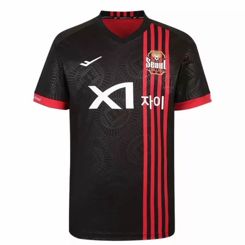 2025 2026 FC Seoul Mens Home Soccer Jersey Black Red
