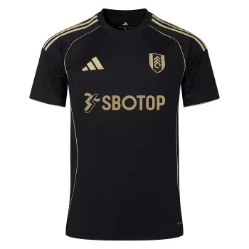 2025 2026 Fulham FC Mens Third Soccer Jersey Black Gold