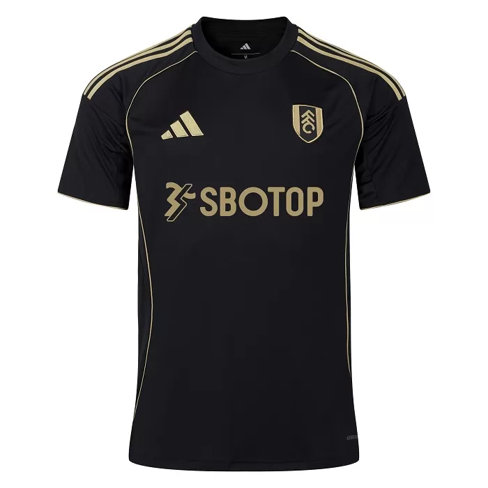 2025 2026 Fulham FC Mens Third Soccer Jersey Black Gold 2025 2026 Fulham FC Mens Third Soccer Jersey Black Gold