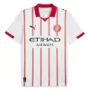2025 2026 Girona FC Mens Home Soccer Jersey White Red Pinstripe