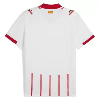 2025 2026 Girona FC Mens Home Soccer Jersey White Red Pinstripe 2025 2026 Girona FC Mens Home Soccer Jersey White Red Pinstripe