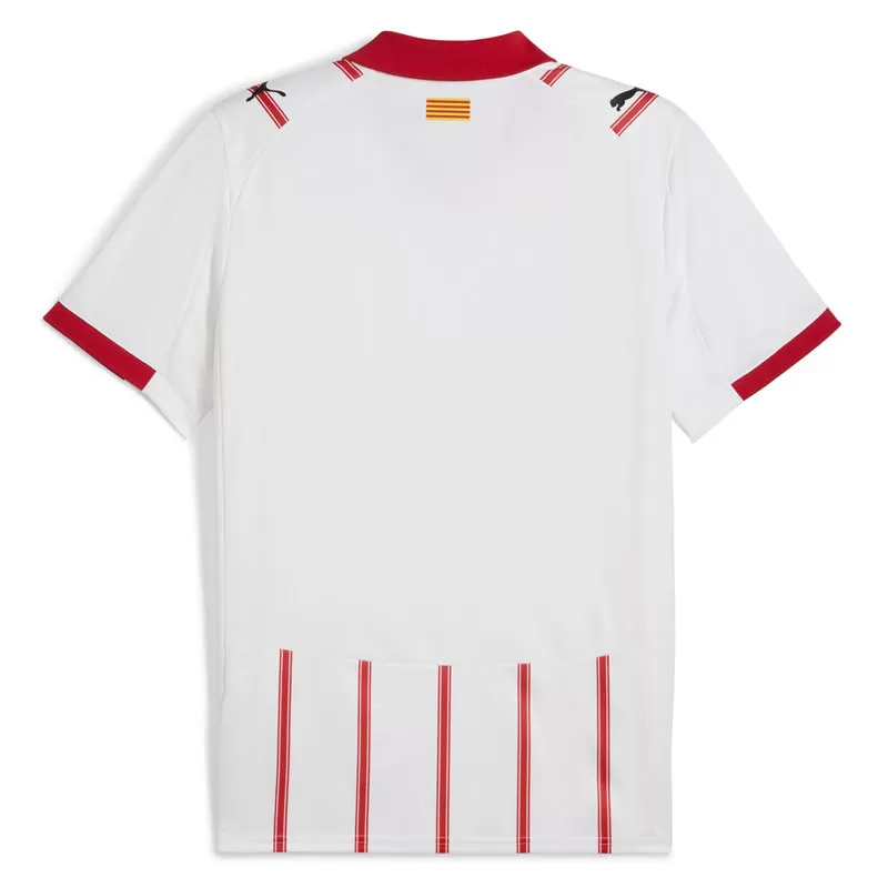 2025 2026 Girona FC Mens Home Soccer Jersey White Red Pinstripe 2025 2026 Girona FC Mens Home Soccer Jersey White Red Pinstripe