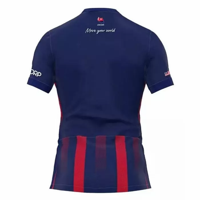 2025 2026 JDT Mens Home Soccer Jersey Red Blue Stripes