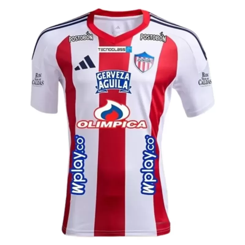 2025 2026 Junior FC Mens Home Soccer Jersey Red White 2025 2026 Junior FC Mens Home Soccer Jersey Red White