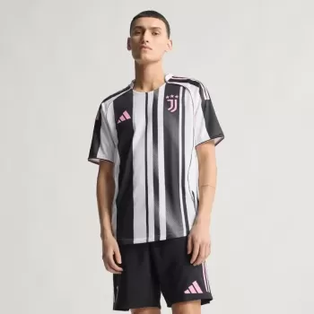 2025 2026 Juventus Mens Home Authentic Soccer Jersey Player Version Pink White