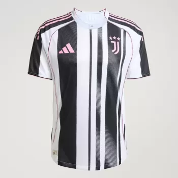 2025 2026 Juventus Mens Home Soccer Jersey Pink White Classic