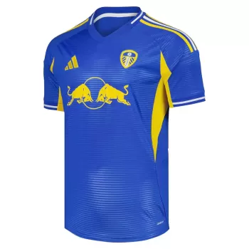 2025 2026 Leeds United Mens Away Soccer Jersey Blue Embossed