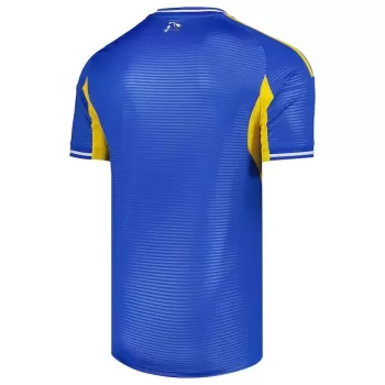 2025 2026 Leeds United Mens Away Soccer Jersey Blue Embossed 2025 2026 Leeds United Mens Away Soccer Jersey Blue Embossed