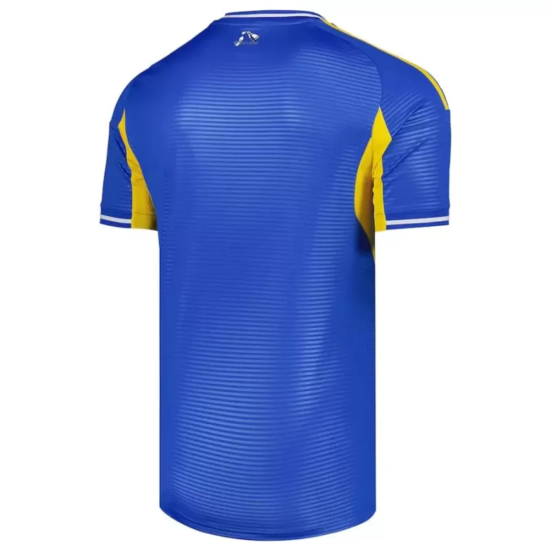 2025 2026 Leeds United Mens Away Soccer Jersey Blue Embossed