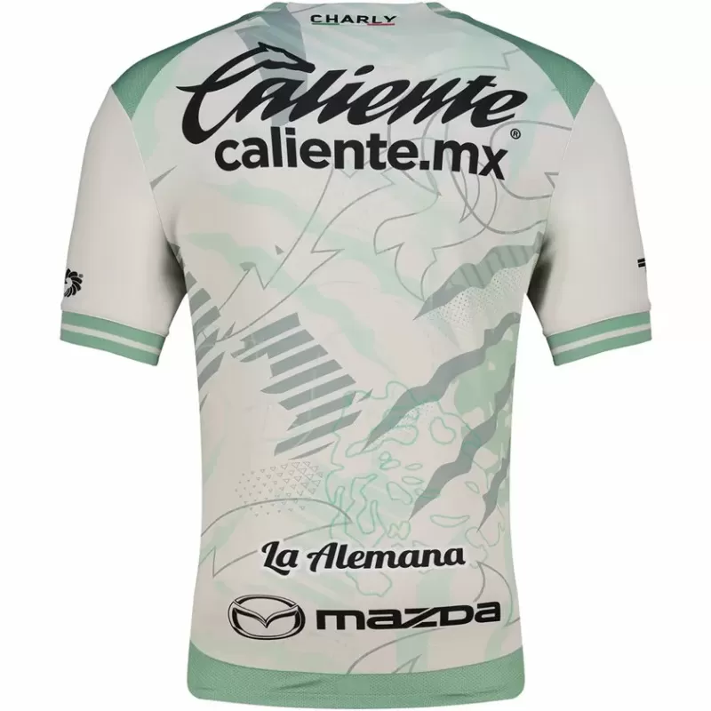 2025 2026 Leon Mens Away Soccer Jersey Green Lion Claw Design