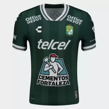 2025 2026 Leon Mens Home Soccer Jersey Green Vertical Stripes