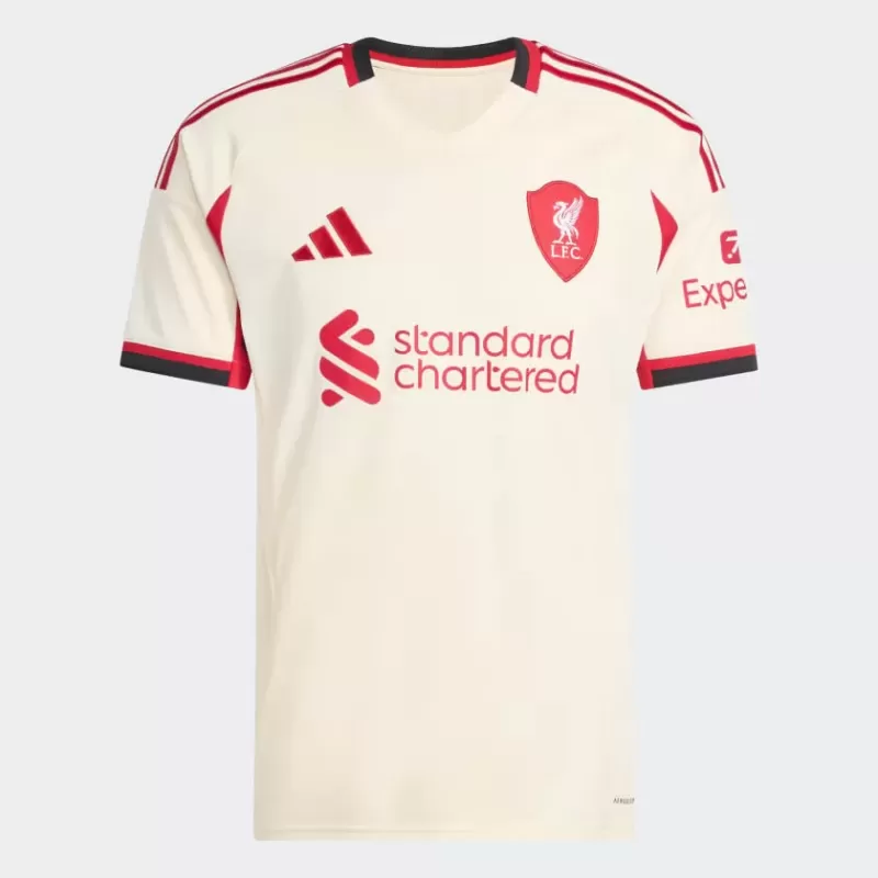 2025 2026 Liverpool FC Mens Away Soccer Jersey Wonder White