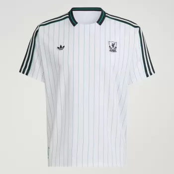 2025 2026 Liverpool FC Mens Terrace Icons Soccer Jersey Pinstripe Red