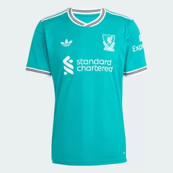 2025 2026 Liverpool FC Mens Third Soccer Jersey Green White