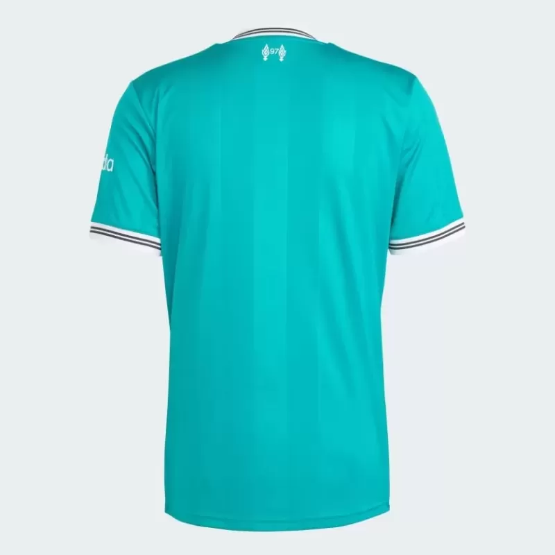 2025 2026 Liverpool FC Mens Third Soccer Jersey Green White 2025 2026 Liverpool FC Mens Third Soccer Jersey Green White
