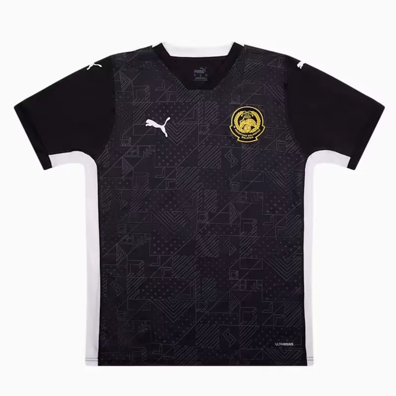 2025 2026 Malaysia Mens Away Soccer Jersey Black Yellow