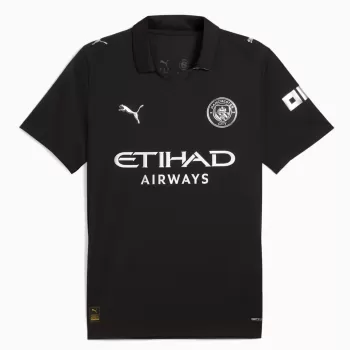 2025 2026 Manchester City Mens Away Soccer Jersey 1884 Heritage Black