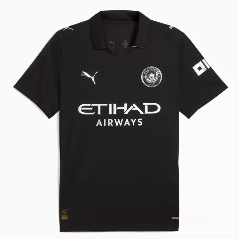 2025 2026 Manchester City Mens Away Soccer Jersey 1884 Heritage Black