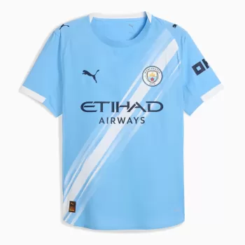 2025 2026 Manchester City Mens Home Soccer Jersey Sky Blue Sash