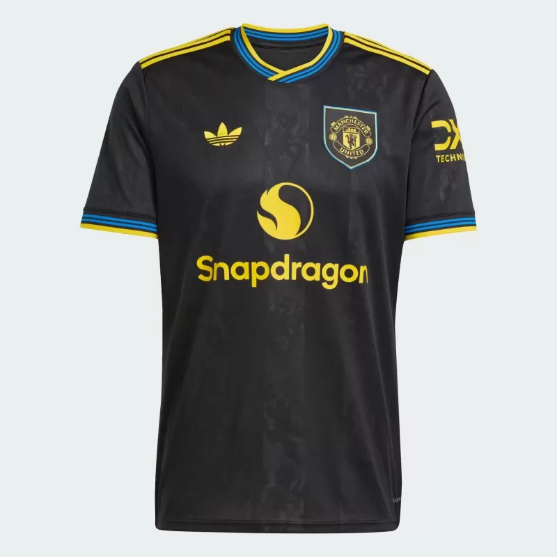 2025 2026 Manchester United Mens Third Soccer Jersey Black Yellow 2025 2026 Manchester United Mens Third Soccer Jersey Black Yellow