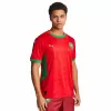 2025 2026 Morocco Mens Home Soccer Jersey Star Pattern Red
