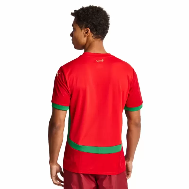 2025 2026 Morocco Mens Home Soccer Jersey Star Pattern Red 2025 2026 Morocco Mens Home Soccer Jersey Star Pattern Red