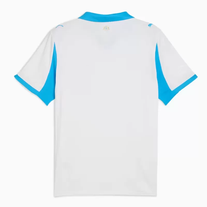 2025 2026 Olympique de Marseille Mens Home Soccer Jersey White Blue 2025 2026 Olympique de Marseille Mens Home Soccer Jersey White Blue