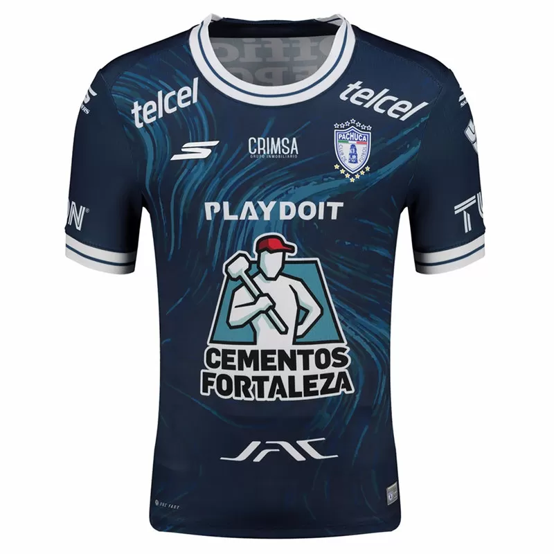 2025 2026 Pachuca Mens Away Soccer Jersey White Blue