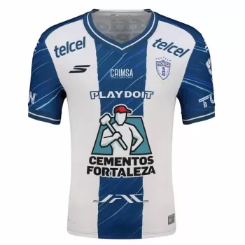 2025 2026 Pachuca Mens Home Soccer Jersey Blue White Stripes