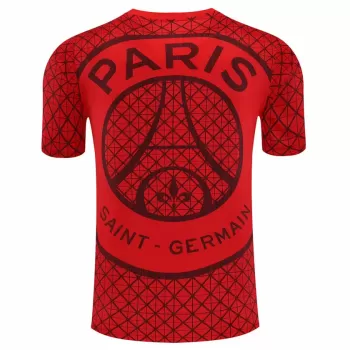 2025 2026 Paris Saint Germain Mens Pre Match Soccer Jersey Red