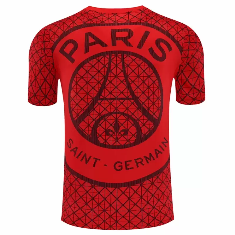 2025 2026 Paris Saint Germain Mens Pre Match Soccer Jersey Red 2025 2026 Paris Saint Germain Mens Pre Match Soccer Jersey Red