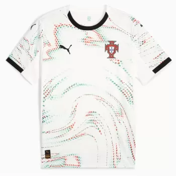 2025 2026 Portugal Mens Away Soccer Jersey White Red Green