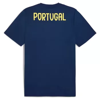 2025 2026 Portugal Mens Casual Soccer T-Shirt Navy Blue