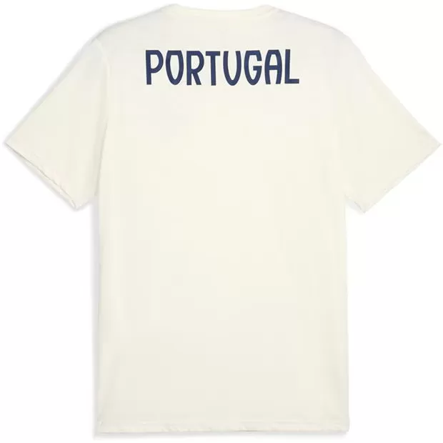 2025 2026 Portugal Mens Casual Soccer T-Shirt White 2025 2026 Portugal Mens Casual Soccer T-Shirt White