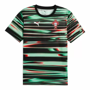2025 2026 Portugal Mens Pre Match Soccer Jersey Black Abstract