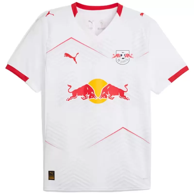 2025 2026 RB Leipzig Mens Home Soccer Jersey Red White Power