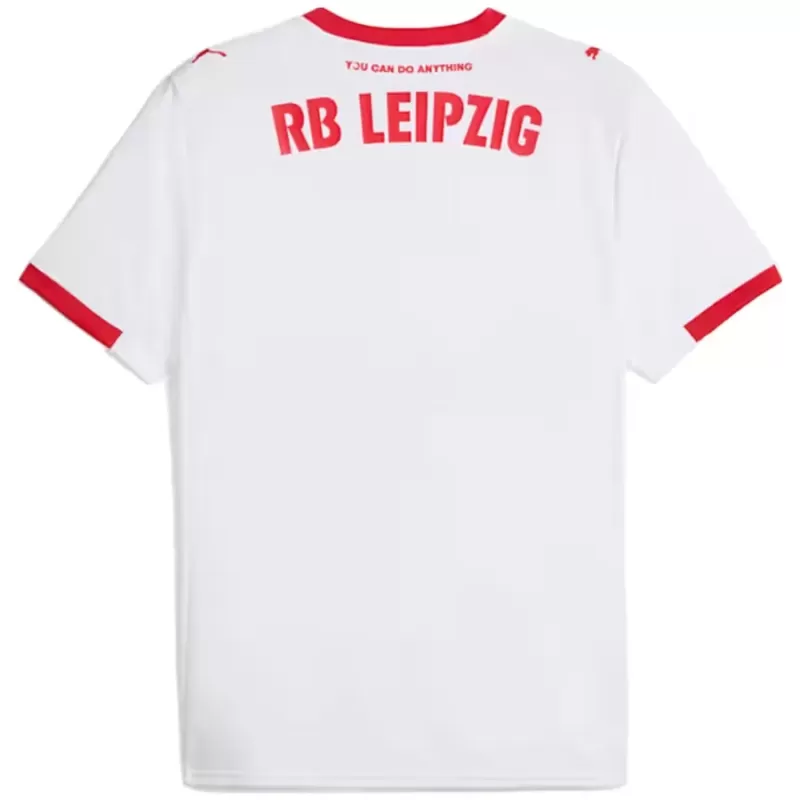 2025 2026 RB Leipzig Mens Home Soccer Jersey Red White Power