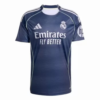 2025 2026 Real Madrid Mens Away Soccer Jersey Orange Moiré