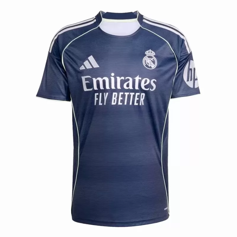 2025 2026 Real Madrid Mens Away Soccer Jersey Orange Moiré