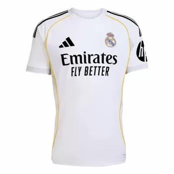 2025 2026 Real Madrid Mens Home Soccer Jersey White Bernabeu