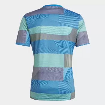 2025 2026 Real Madrid Mens Pre Match Soccer Jersey Blue Bird 2025 2026 Real Madrid Mens Pre Match Soccer Jersey Blue Bird