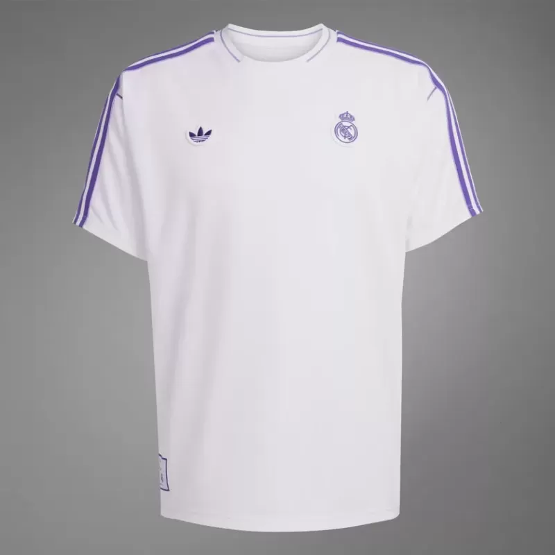 2025 2026 Real Madrid Mens Terrace Icons Soccer Jersey Dull Shiny