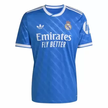 2025 2026 Real Madrid Mens Third Soccer Jersey Blue Heritage